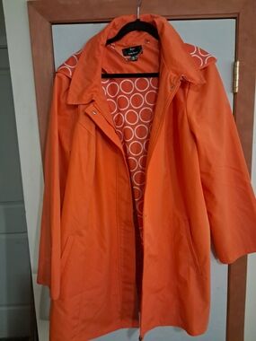 Dennis Basso Orange Womens Coat
